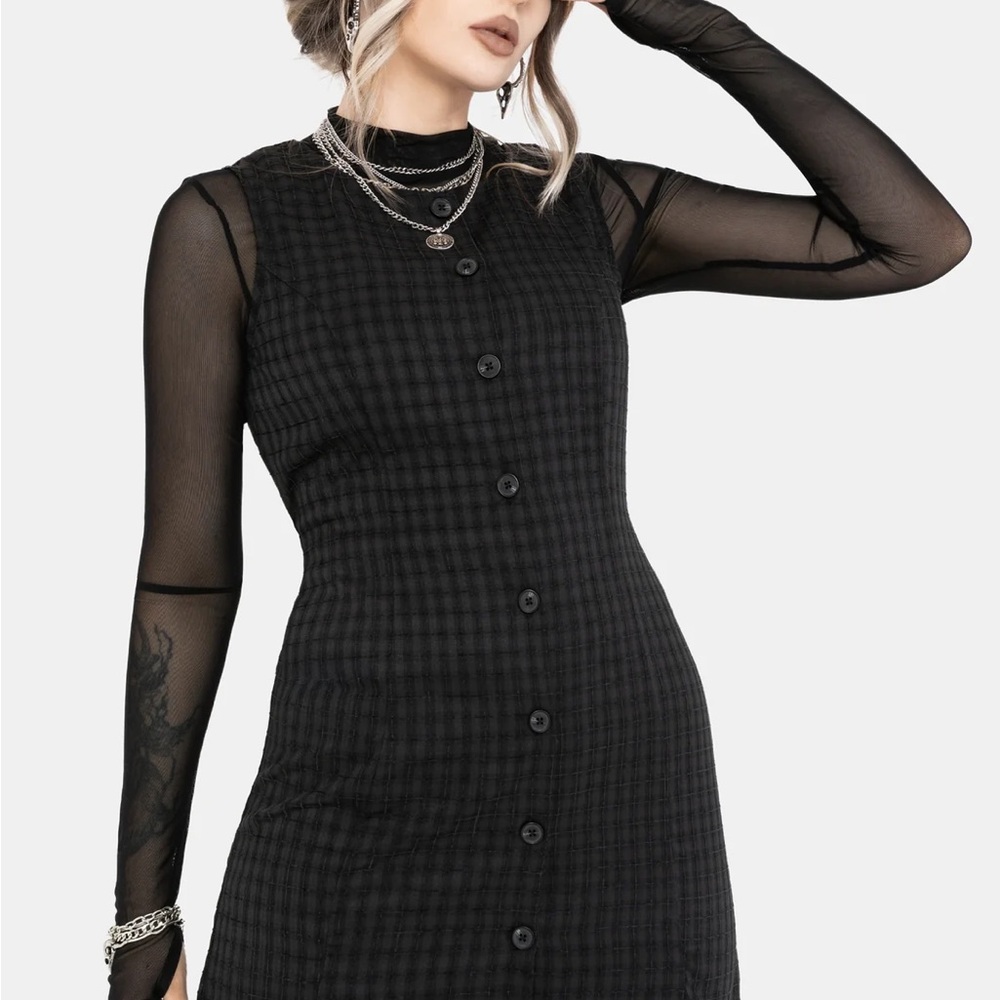 Ziggy Check Button Up Mini Dress